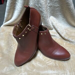 Franco Sarto Geneva Leather Ankle Boots 8.5